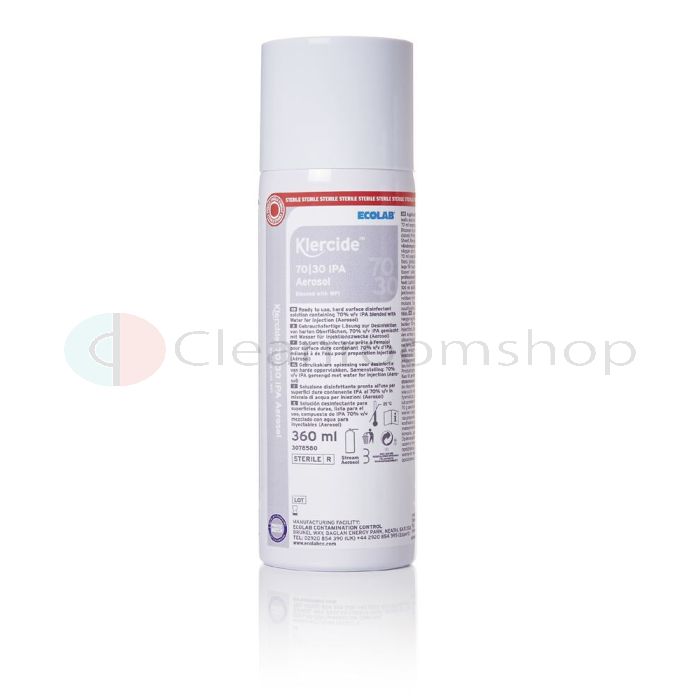 Klercide 70/30 IPA WFI Sterile Aerosol 360ml - Case of 24