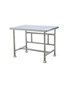 Electropolished Stainless Steel Cleanroom Table - Perforated Top