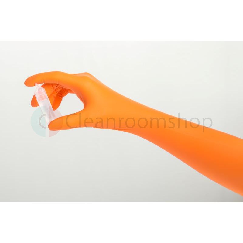 SHIELDskin XTREME™ Sterile ORANGE NITRILE™ 300 DI Cleanroom Gloves