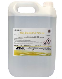 Agma Non-sterile 70% IPA in WFI 4 x 5L