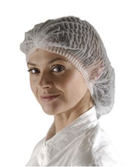 Mob Cap / Bouffant Hat - White - Pack of 100 - Case of 10