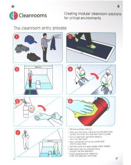 Cleanroom Entry Procedure Sign
