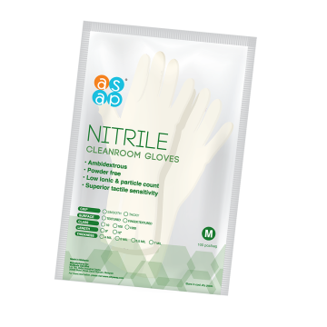 ASAP Non-sterile Nitrile Cleanroom Gloves 10 x 50 pairs