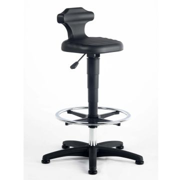 Sitting-Standing chair Flex 3 with glides & footring