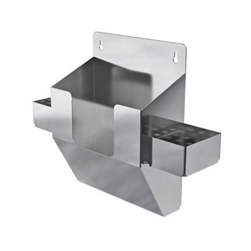 Electropolished Stainless Steel Wipes & Bottle Holder