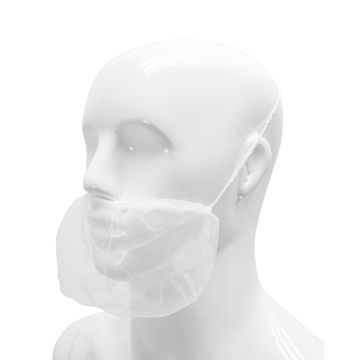 Beard Snood - White - Pack of 100 - Case of 10